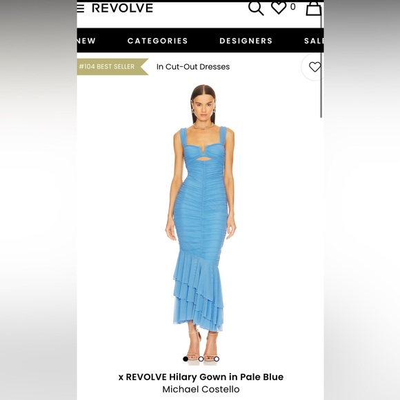 Michael Costello - Hilary Gown in Pale Blue - Picture 2 of 4